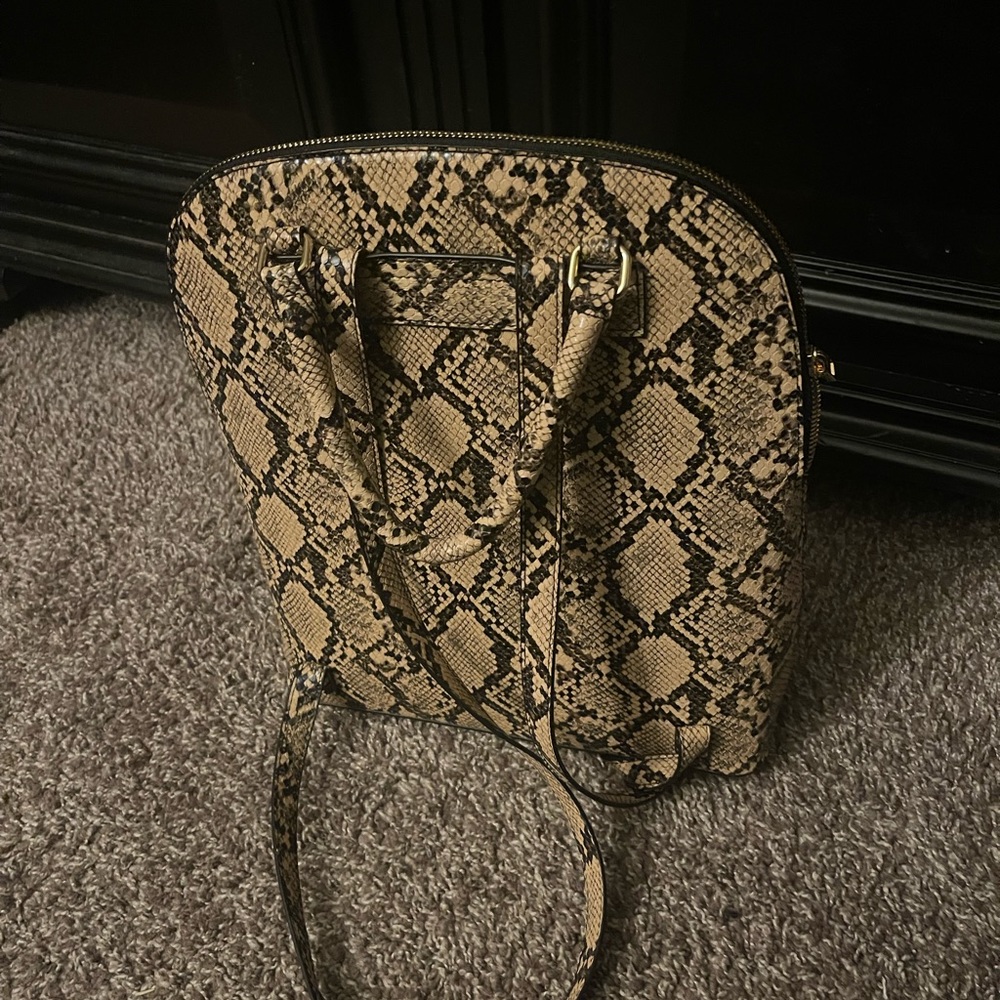 Snake print backpack